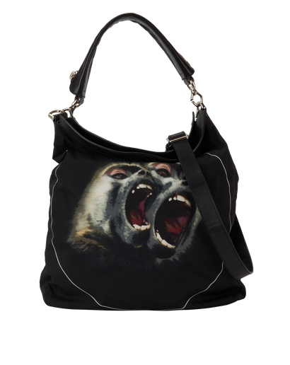Monkeys Vertical Hobo, &pound;250, Handbags, Black, Nylon, Front view